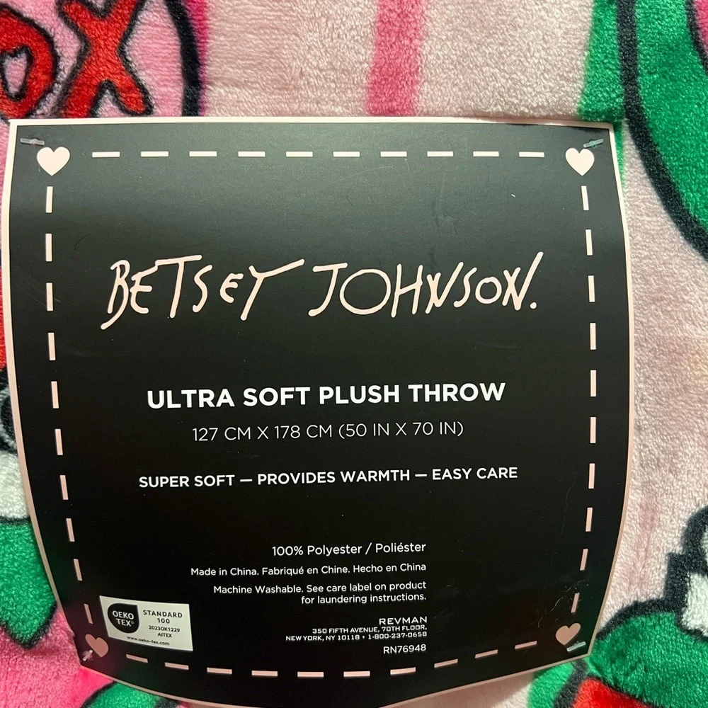 Betsey Johnson Christmas throw blanket